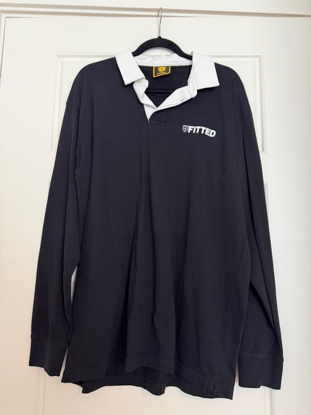 Men’s FITTED Aloha Served Dailt Long Sleeve Black Polo